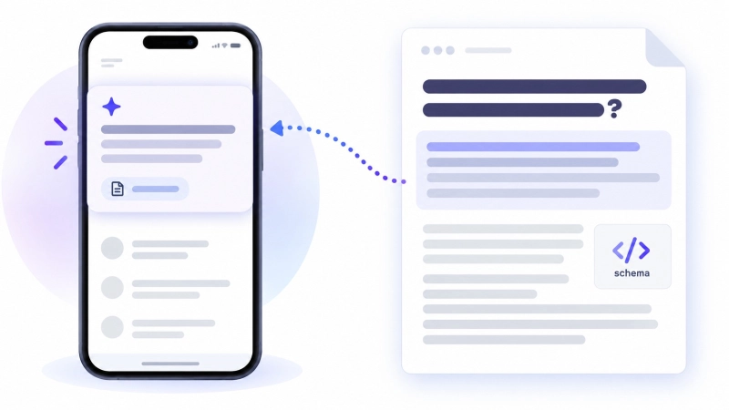 How a well-structured answer page gets cited inside an AI search overview